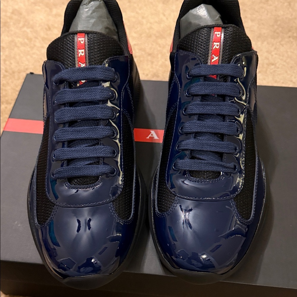 Prada Navy and Black Sneakers